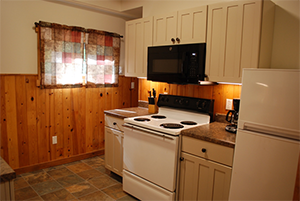 Interior of cabin #8 at Herrington Manor State Park