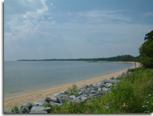 The beath at Point Lookout State Park
