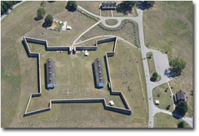 Aerial view of Ft. Frederick
