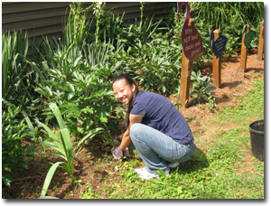 A volunteer at Seneca Creek State Park.