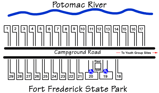 Fort Frederick State Park Camp Loop Map